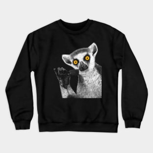 Lemur with coffee Crewneck Sweatshirt